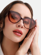 Gradient Cateye Sunglasses - Brown