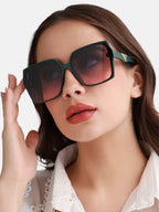 Gradient Oversized Sunglasses - Forest Green