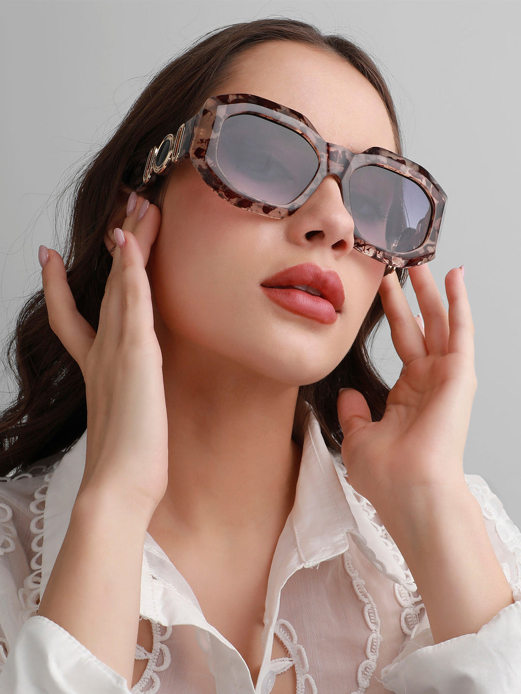 Tortoise Shell Oversized Sunglasses - Brown