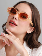 Gradient Oval Sunglasses - Orange