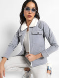 Quilted Flap Pocket Jacket With Fur Details
