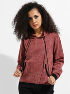 Printed Hoodie With Contrast Hem