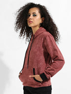 Printed Hoodie With Contrast Hem