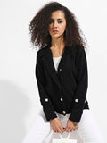 Single-Breasted Jacket With Contrast Button