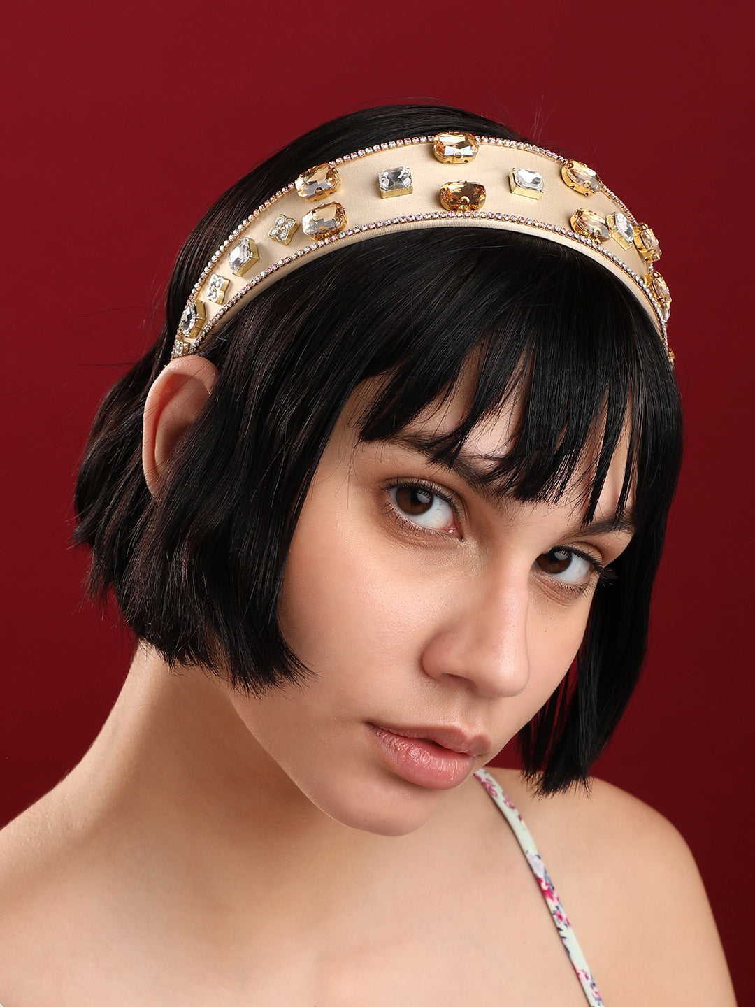 Haute Sauce Jeweled Elegance: Crown Your Look With An Embellished Hairband