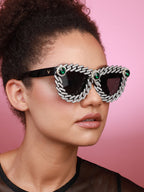 Haute Sauce Jeweled Sunglasses