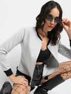 Colourblock Sweatshirt With Zip-Closure