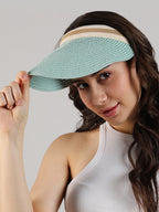 Haute Sauce Striped Visor Cap - Blue