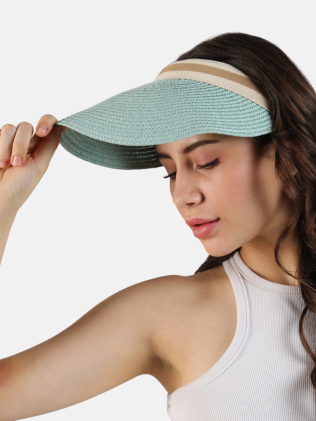 Haute Sauce Striped Visor Cap - Blue