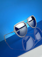 Haute Sauce Metallic Aviator Sunglasses - White
