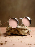 Haute Sauce Metallic Round Sunglasses - Gold