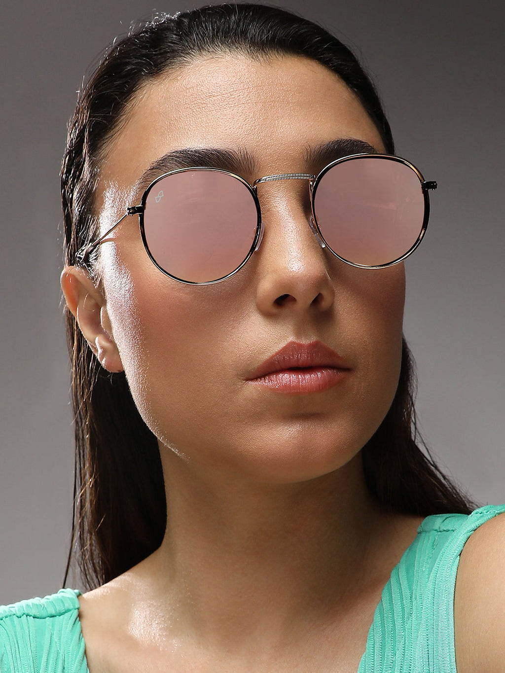 Haute Sauce Metallic Round Sunglasses - Gold