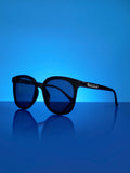 Haute Sauce Full Rim Oversized Sunglasses - Black