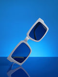 Haute Sauce Full Rim Rectangular Sunglasses - White