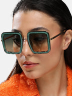Haute Sauce Gradient Oversized Sunglasses - Multicolour