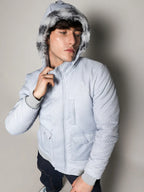 Campus Sutra Self-Design Rhombus Puffer Jacket
