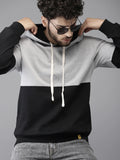 Campus Sutra Pullover Hoodie With Ribbed Hem