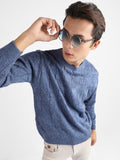 Campus Sutra Textured Knit Pullover Sweater