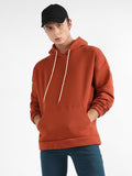 Campus Sutra Oversized Pullover Sweatshirt With Kangaroo Pocket