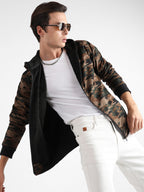 Campus Sutra Camouflage Hoodie With Insert Pocket