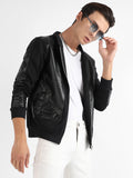 Campus Sutra Zip-Front Jacket With Ribbed Hem