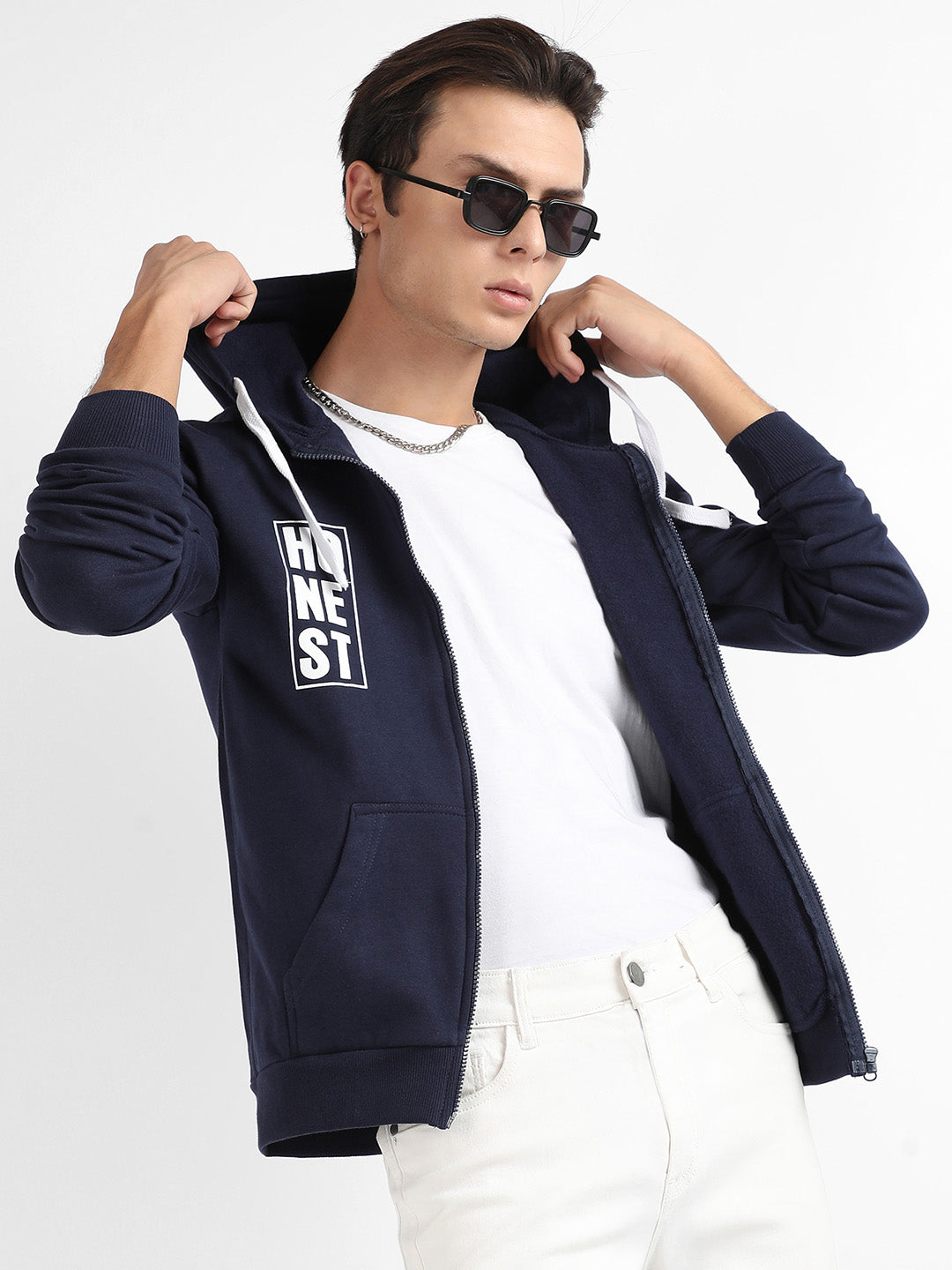 Campus Sutra Honest Hoodie With Insert Pocket