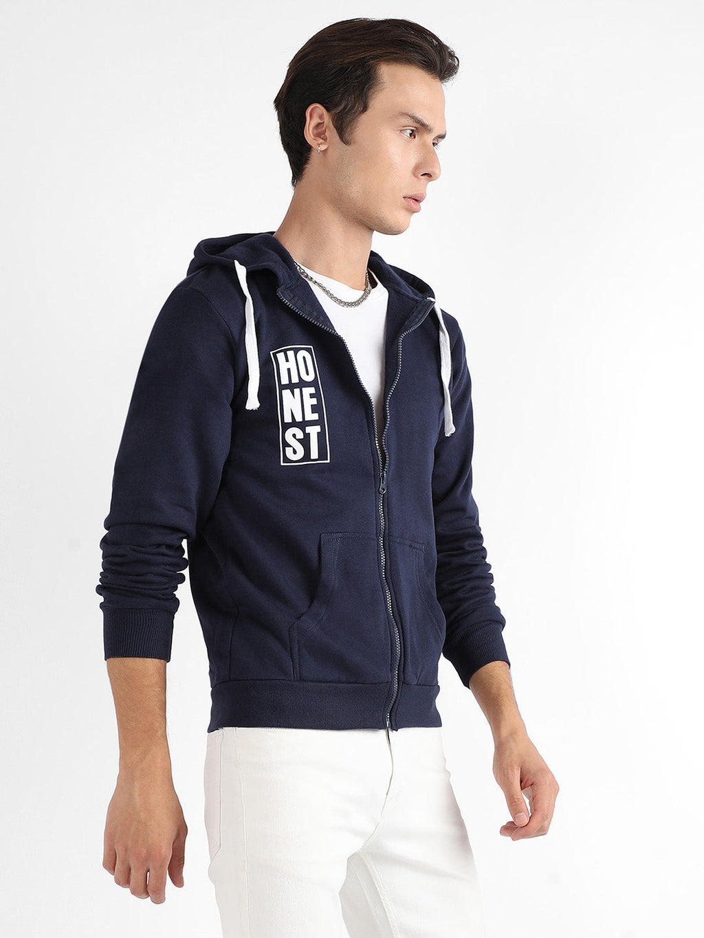 Campus Sutra Honest Hoodie With Insert Pocket