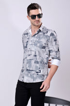 Stylox Men's Regular Fit Full Sleeve Printed Casual Shirt