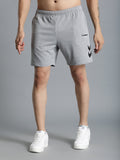 Hummel Grey Melange Regular Shorts for Men Gym Wear
