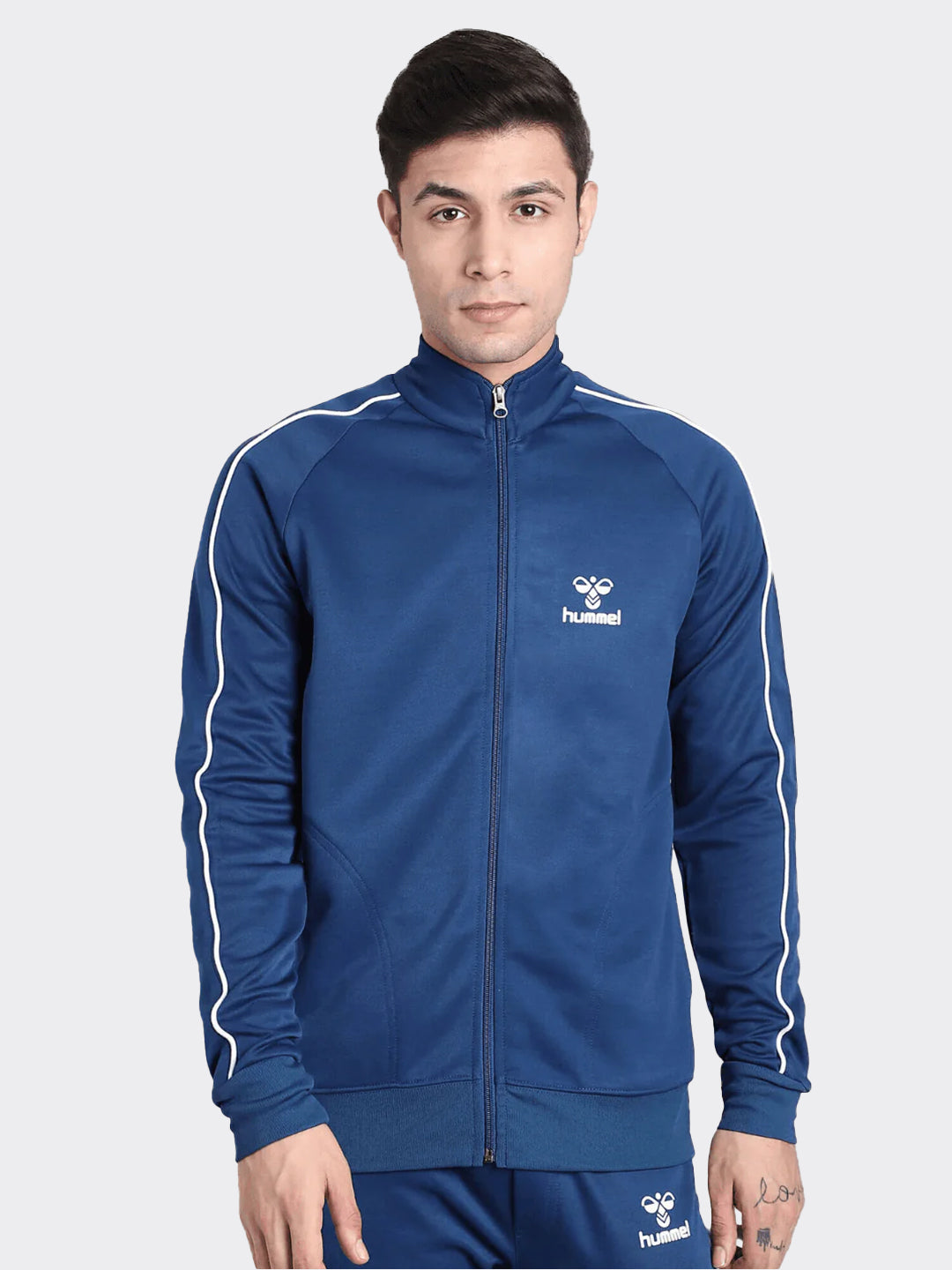Hummel Blue Regular Jackets for Men Outdoor Wear