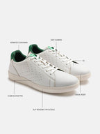 Hummel White/green Regular Sneakers for Men Daily Wear