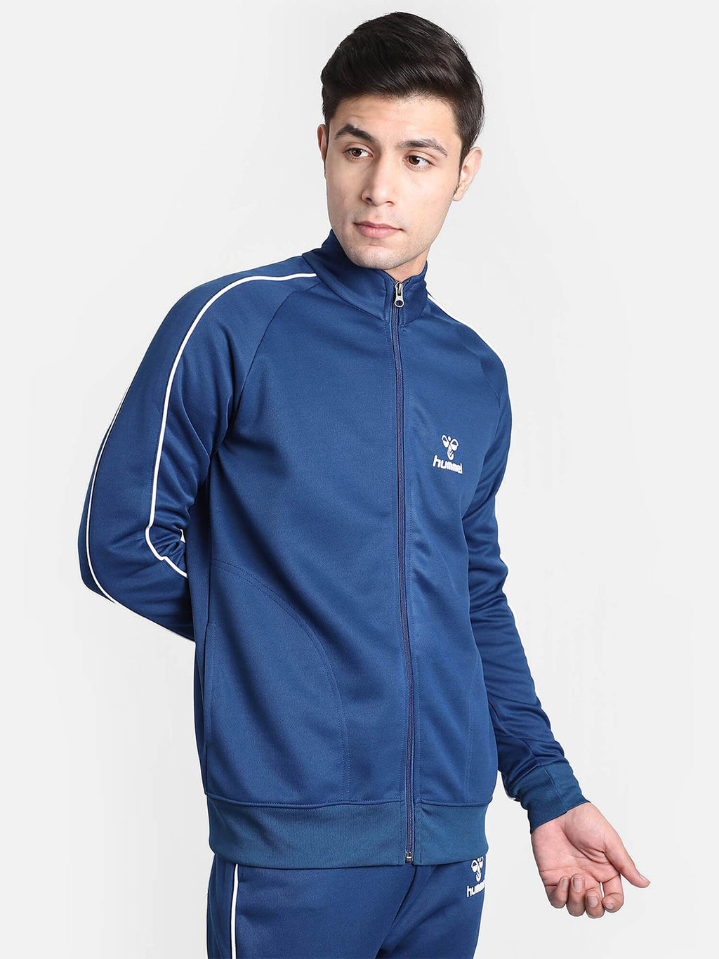 Hummel Blue Regular Jackets for Men Outdoor Wear