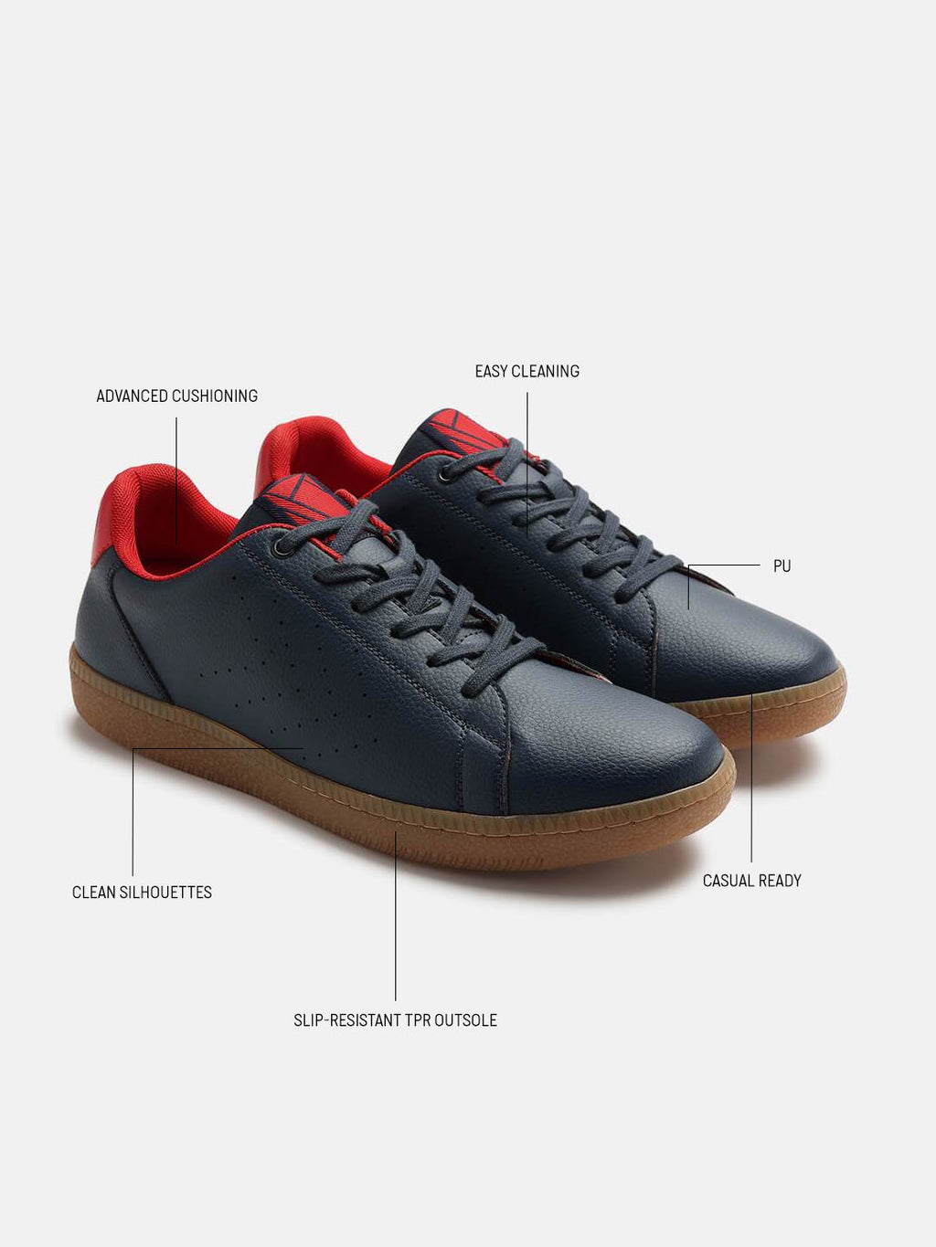 Hummel Navy/red Regular Sneakers for Men Daily Wear