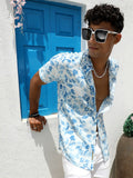 Campus Sutra Artistic Foliage Print Shirt