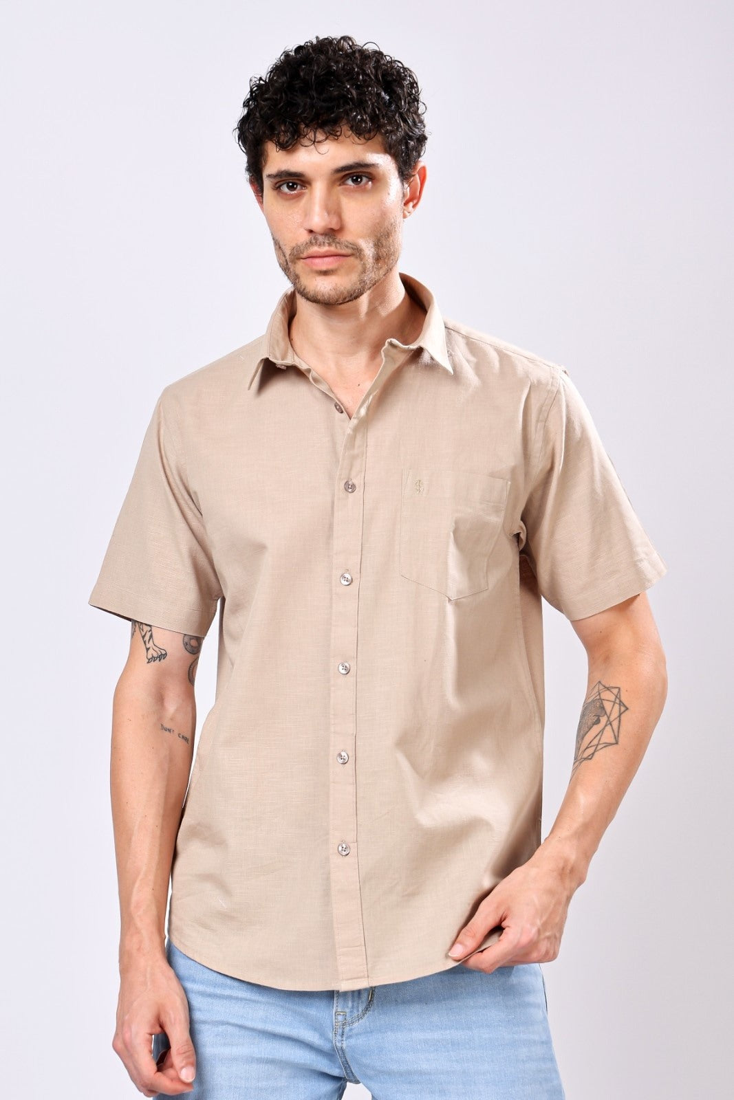 Stylox Regular Fit Half Sleeve Solid Casual Shirt for Men