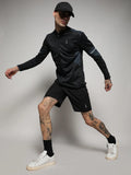 Campus Sutra Heathered Activewear Jacket With Contrast Detail