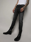 Campus Sutra Minimal Side Distressed Denim Jeans