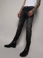 Campus Sutra Minimal Side Distressed Denim Jeans