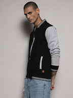 Campus Sutra Zip-Front Jacket With Open-Angled Pocket