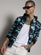 Campus Sutra Camouflage Hoodie With Insert Pocket
