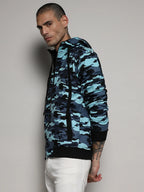 Campus Sutra Camouflage Hoodie With Insert Pocket