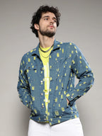 Campus Sutra Heavy Distressed Denim Jacket