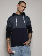 Campus Sutra Pullover Hoodie With Contrast Detail