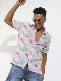 Campus Sutra Artistic Abstract Shirt