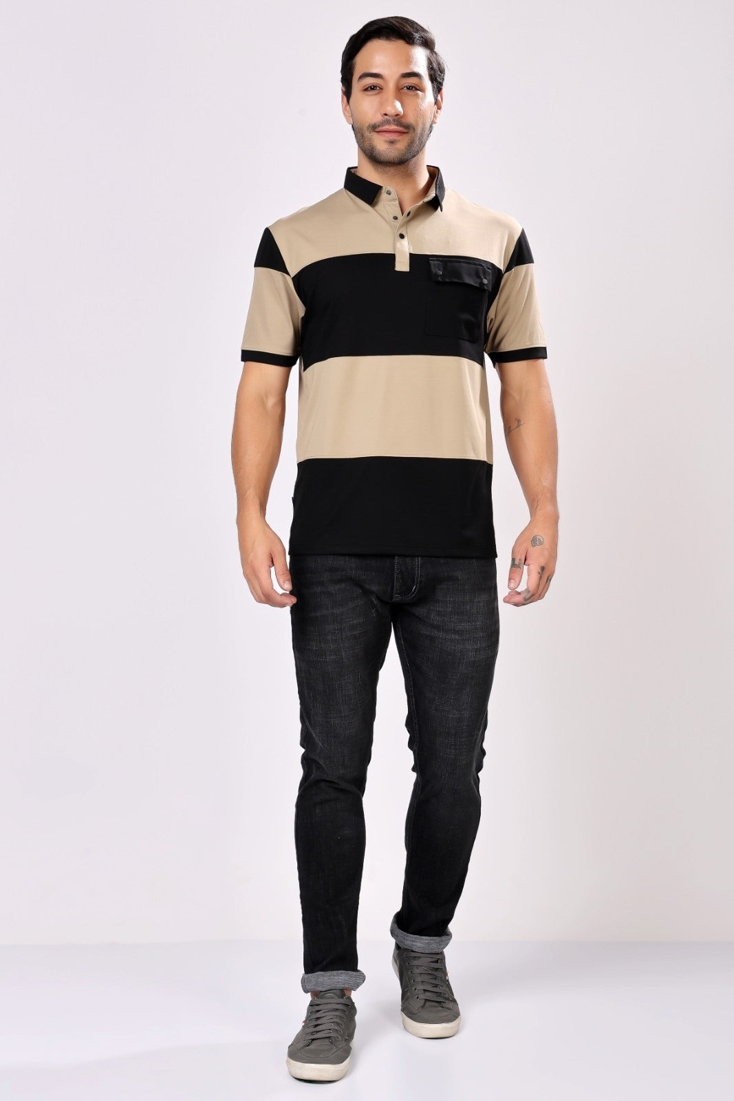 Stylox Men's Half Sleeve Casual Solid T-Shirt