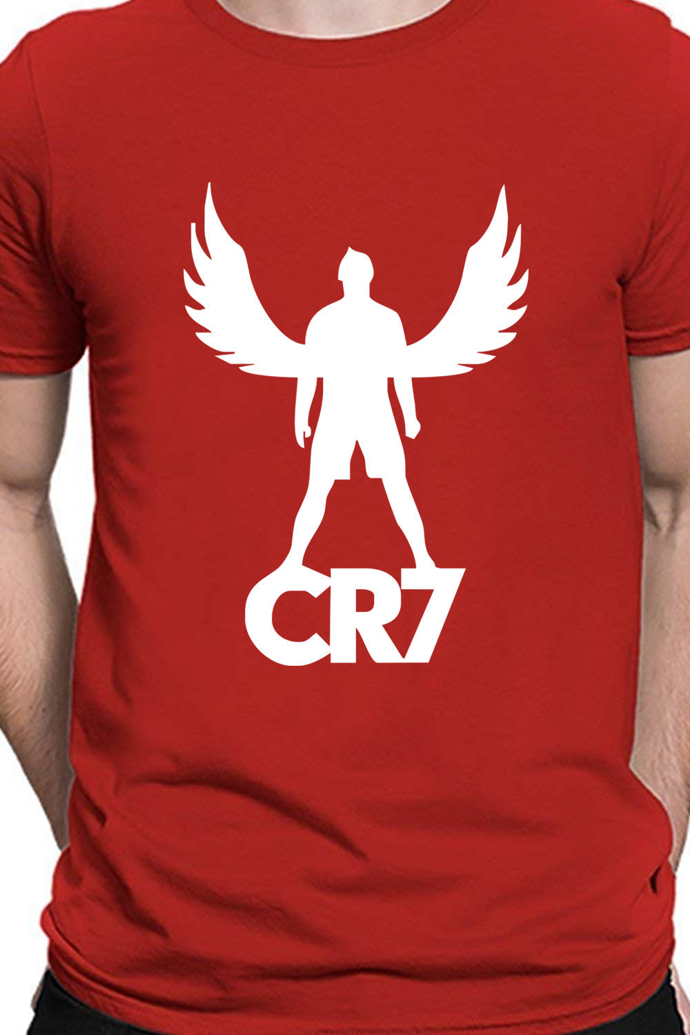 Cristiano Ronaldo wings - Textual CR7 Portugal and Juventus Casual Red