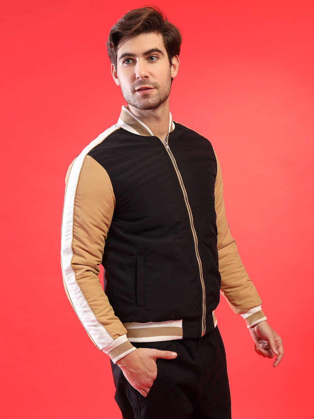 Campus Sutra Puffer Jacket With Ribbed Hem