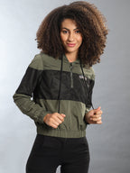 Contrast Panel Hooded Jacket