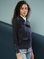Biker Jacket With Flap Pocket