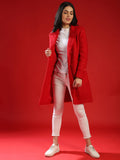 Double-Breasted Sherpa Long Coat